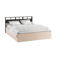 Кровать с настилом ДСП Эрика 160х200, венге/дуб молочный Кровать с настилом ДСП Эрика 160х200, венге/дуб молочный