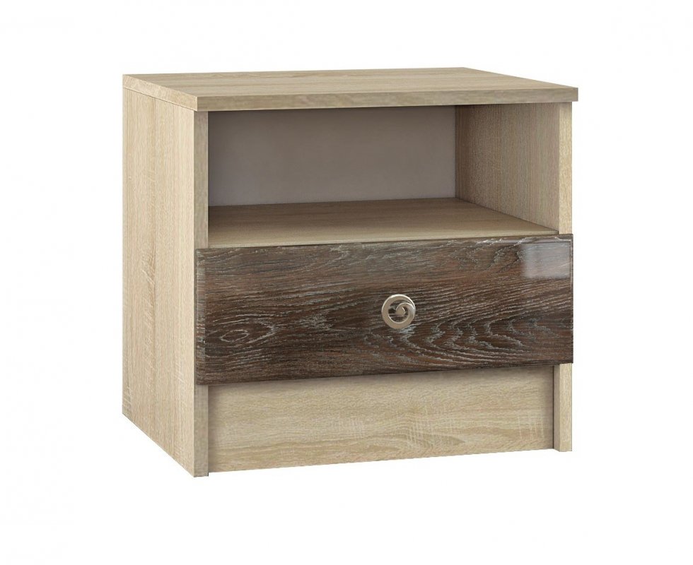 Тумба прикроватная Мадлен, дуб шале мореный