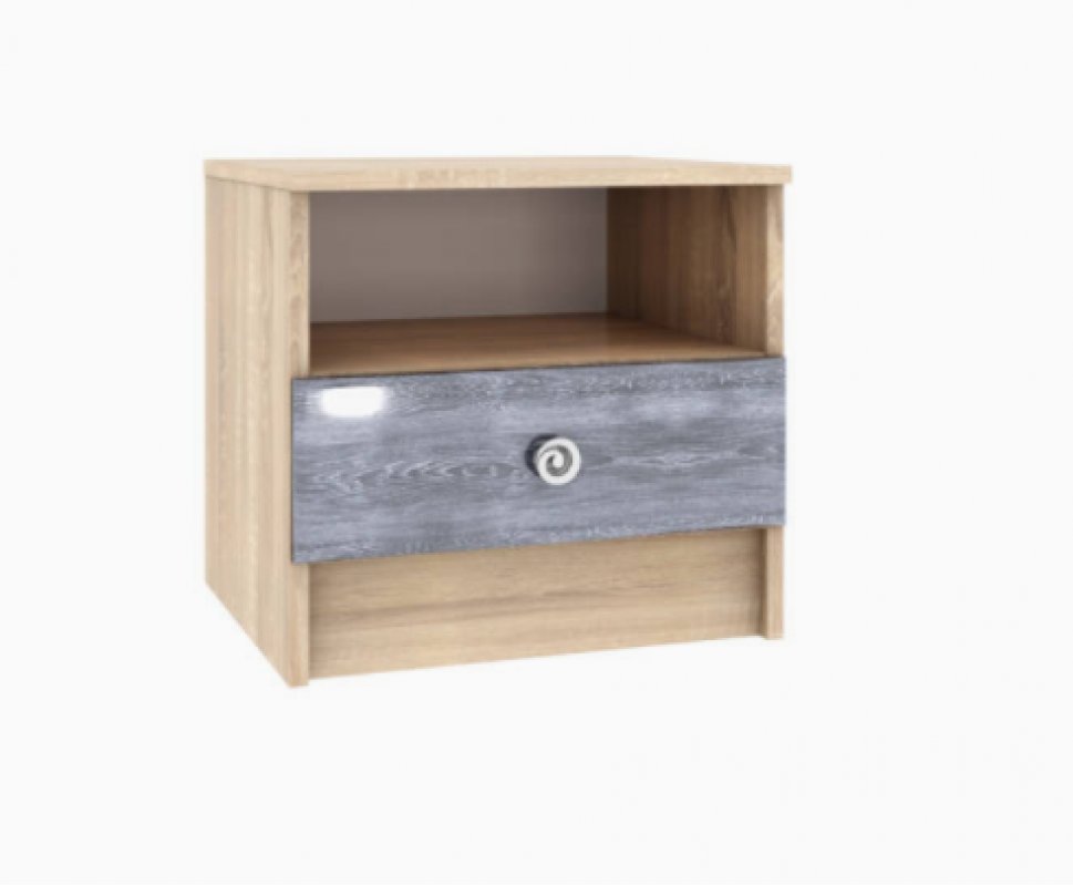 Тумба прикроватная Мадлен, дуб шале серебро