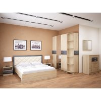 Спальня Мадлен. Комплект 1, дуб шале серебро Спальня Мадлен. Комплект 1, дуб шале серебро