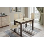 Стол обеденный Норман 60, венге/лакобель ваниль Стол обеденный Норман 60, венге/лакобель ваниль