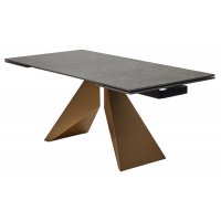 Стол ALES 180 BLACK GRAVE SOLID CERAMIC, керамика / бронзовый, ®DISAUR