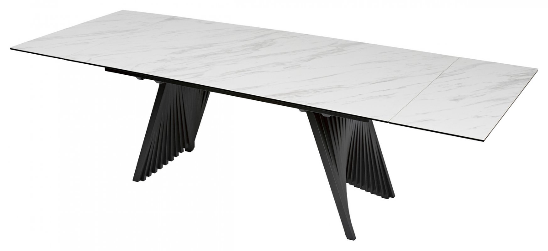 Стол IVAR 200 MARBLES KL-99 Белый мрамор, итальянская керамика, ®DISAUR