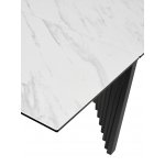 Стол IVAR 200 MARBLES KL-99 Белый мрамор, итальянская керамика, ®DISAUR