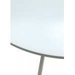 Стол ДАРИО D100 Белый, стекло/ Белый каркас М-City