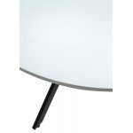 Стол ДАРИО D100 Белый, стекло/ Черный каркас М-City