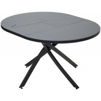 Стол ДАРИО D110 раскладной Черный, стекло/ Черный каркас М-City Стол ДАРИО D110 раскладной Черный, стекло/ Черный каркас М-City