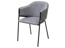Стул ДИЛЛ, цвет RAIN 17 серый, велюр / черный каркас М-City Стул ДИЛЛ, цвет RAIN 17 серый, велюр / черный каркас М-City