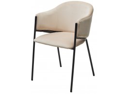 Стул ДИЛЛ, цвет H-06 Бежевый, велюр / черный каркас М-City Стул ДИЛЛ, цвет H-06 Бежевый, велюр / черный каркас М-City
