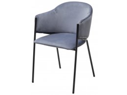 Стул ДИЛЛ, цвет H-14 Серый, велюр / черный каркас М-City Стул ДИЛЛ, цвет H-14 Серый, велюр / черный каркас М-City