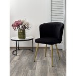 Стул МОНЕ ZIZI 521 Черный, велюр / Золотой каркас M-City