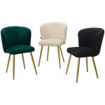 Стул МОНЕ ZIZI 521 Черный, велюр / Золотой каркас M-City