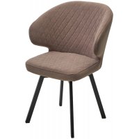 Стул ХИЛТОН 360 град., цвет B5 Капучино, велюр / черный каркас М-City