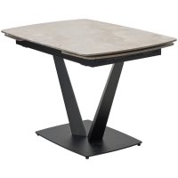 Стол ALATRI 120 GLOSS AMBER JADE SOLID CERAMIC / BLACK, ®DISAUR