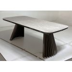 Стол ASTRID 200 TL-102 Бежевый мрамор, испанская керамика / Шоколадное золото каркас, ®DISAUR Стол ASTRID 200 TL-102 Бежевый мрамор, испанская керамика / Шоколадное золото каркас, ®DISAUR