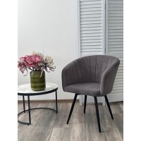 Стул RUNA, 360 град. поворот. B28 Темнор-серый, велюр / черный каркас, М-City