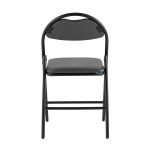 Стул складной Hagen экокожа серый каркас черный