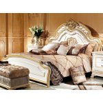 МОНАРХ Е62 Кровать 1,8 м с изножьем (white gold, ткань SAKI-46A)