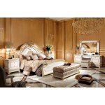 МОНАРХ Е62 Кровать 1,8 м с изножьем (white gold, ткань SAKI-46A)