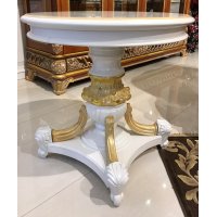 Е62 МОНАРХ СТОЛИК КРУГЛЫЙ small , цвет-white gold