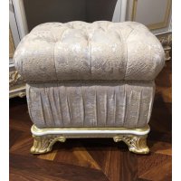 Е62 МОНАРХ ПУФИК, цвет-brown gold, ткань VBF294A