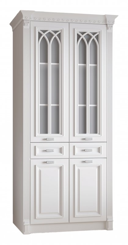 БЕРТА Кухонный пенал 2-х дверный остекленный 1050