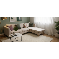 ЛАРГО Угловой диван с оттоманкой (правый) ЛАРГО Угловой диван с оттоманкой (правый)