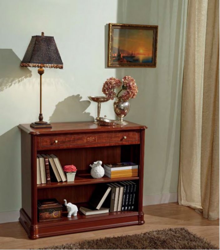 ДАНА 786 Библиотека низкая с 1 ящиком